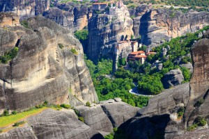 Monastères des météores en Grèce