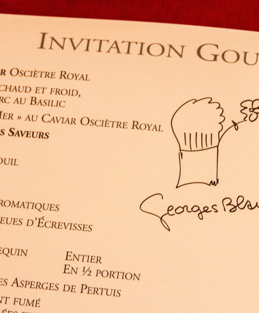 Carte du restaurant Georges Blanc